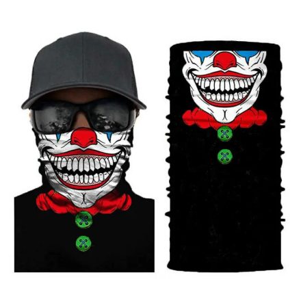 Joker bandana maszk neoprénből, motorkerékpárokhoz és téli sportokhoz, fekete szín