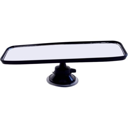 Visszapillantó tükör, Széles látószögű, Tapadókorongos, ABS, 20x6 cm, Fekete 
