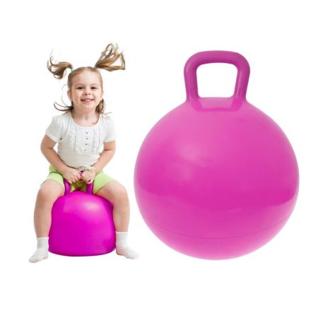 Ugráló labda gyermekeknek, 45cm, rózsaszín